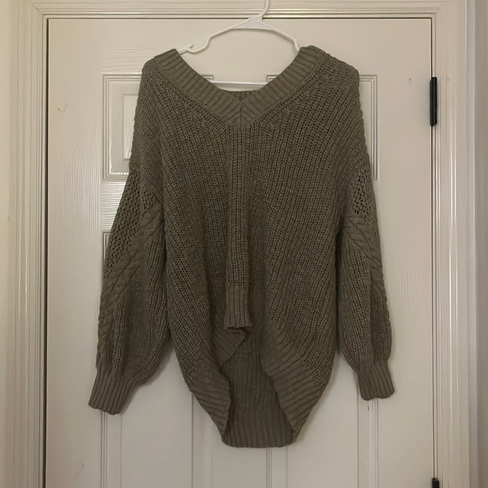 American Eagle Green Oversized Sweater